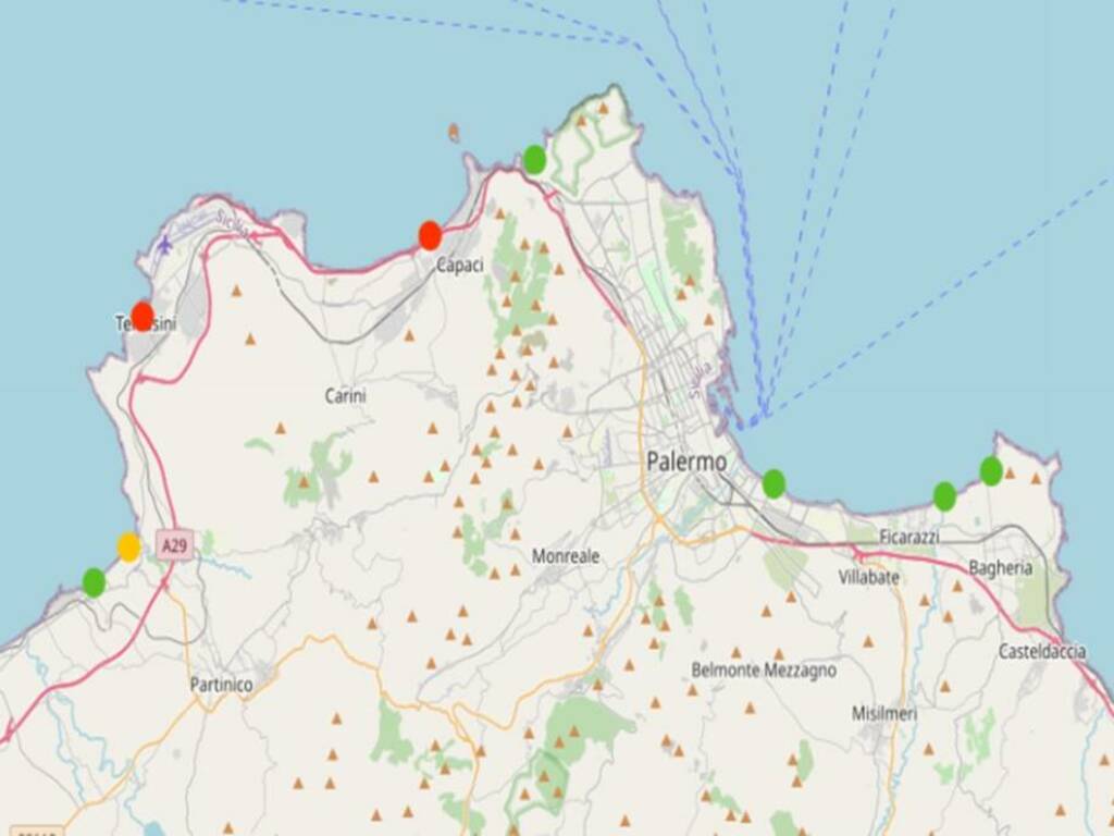 Le foci Ciachea e Nocella inquinate tra Carini e Trappeto, ecco i risultati di Goletta verde, l’imbarcazione di Legambiente 