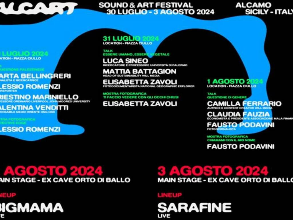 Prende forma la 14° edizione di Alcart ad Alcamo, il festival che si concentra sui dibattiti culturali, mostre e musica  