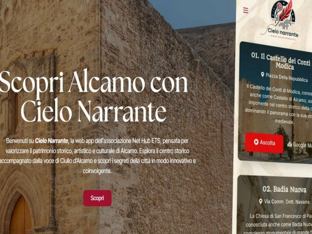 Nasce un’audio guida sui beni culturali di Alcamo, un’app narrata da un attore che impersona Ciullo d’Alcamo   